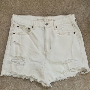 American Eagle White Jean Shorts
